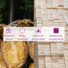 Szafka nocna, szara, 40x34x45 cm, lite drewno sosnowe