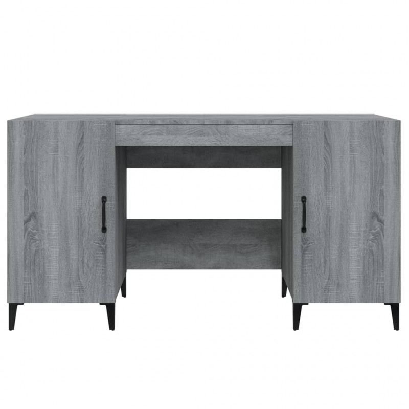Biurko, szary dąb sonoma, 140x50x75 cm, materiał drewnopochodny
