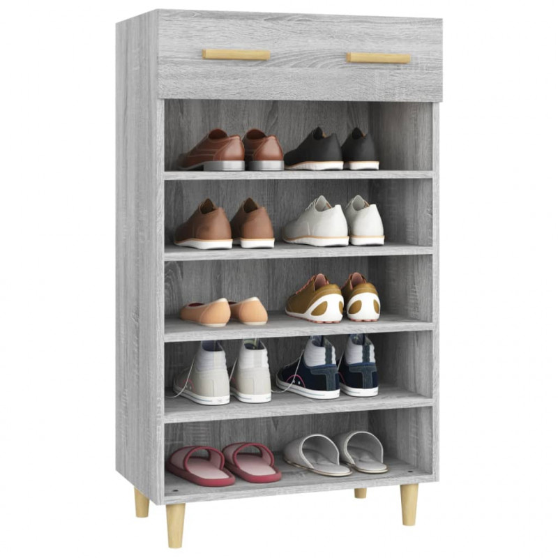 Szafka na buty, szary dąb sonoma, 60x35x105 cm