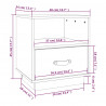 Szafki nocne, 2 szt., szare, 40x34x45 cm, lite drewno sosnowe