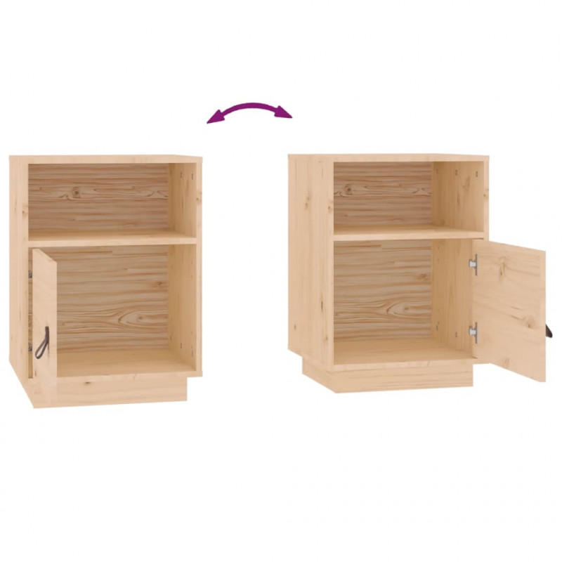 Szafka nocna, 40x34x55 cm, lite drewno sosnowe