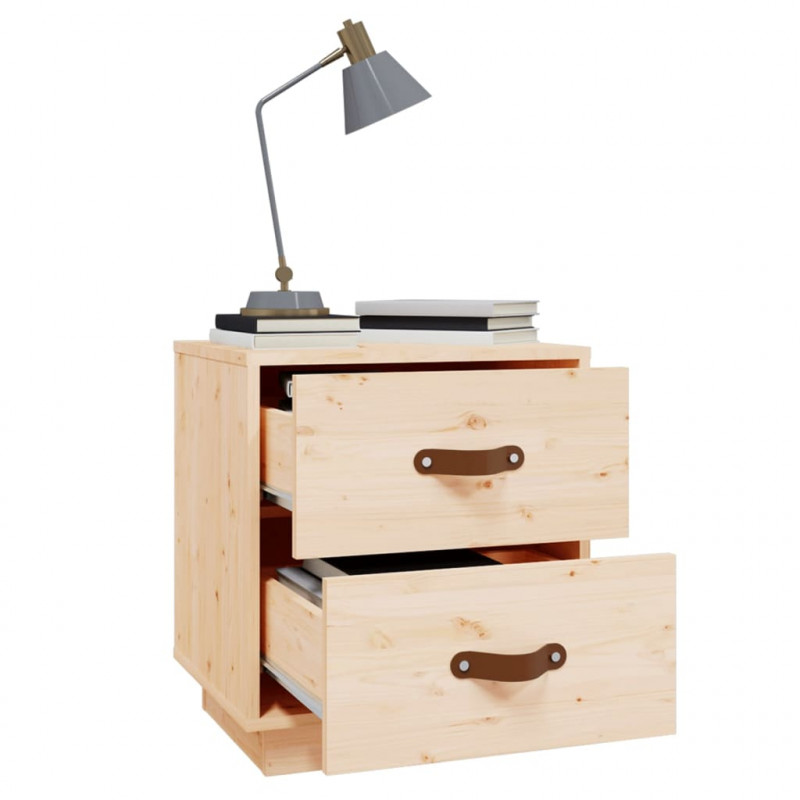   Szafki nocne, 2 szt., 40x34x45 cm, lite drewno sosnowe