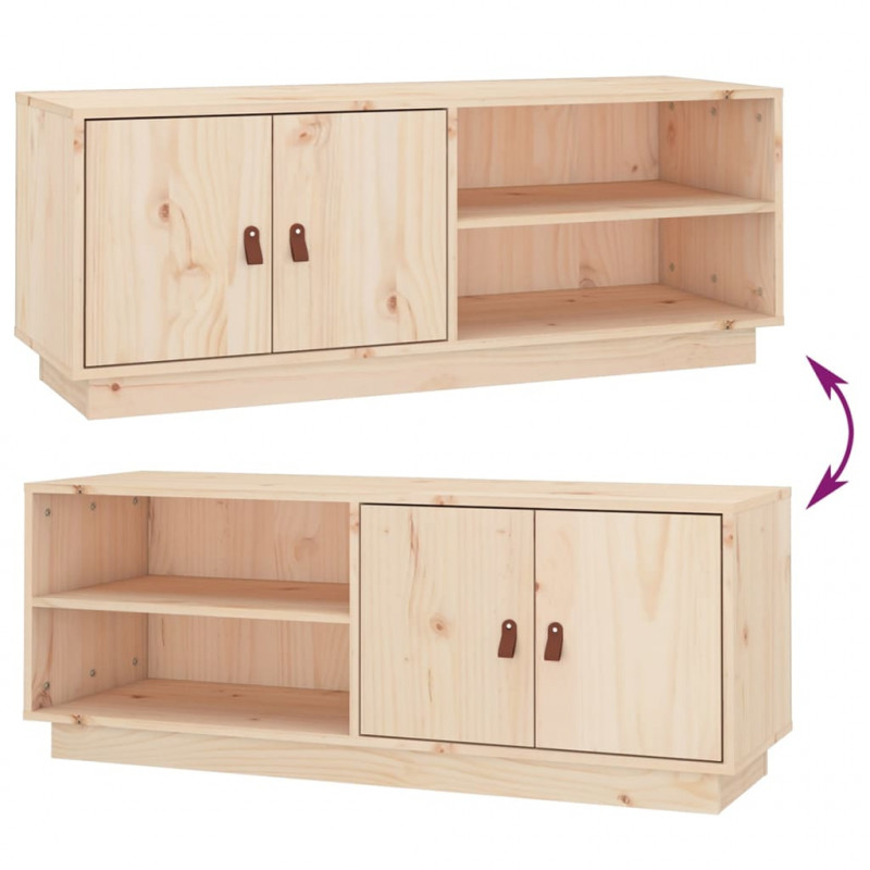 Szafka pod telewizor, 105x34x40 cm, lite drewno sosnowe