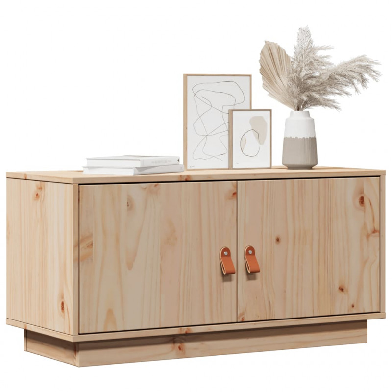 Szafka pod TV, 80x34x40 cm, lite drewno sosnowe
