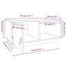 Stolik kawowy, czarny, 80x50x35,5 cm, lite drewno sosnowe