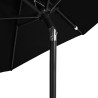 Parasol ogrodowy na stalowym słupku, czarny, 225x225x212 cm