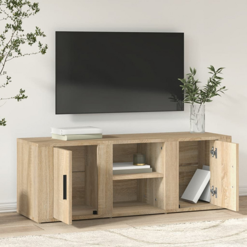 Szafka pod TV, dąb sonoma, 100x31,5x35 cm