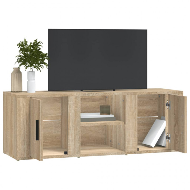 Szafka pod TV, dąb sonoma, 100x31,5x35 cm
