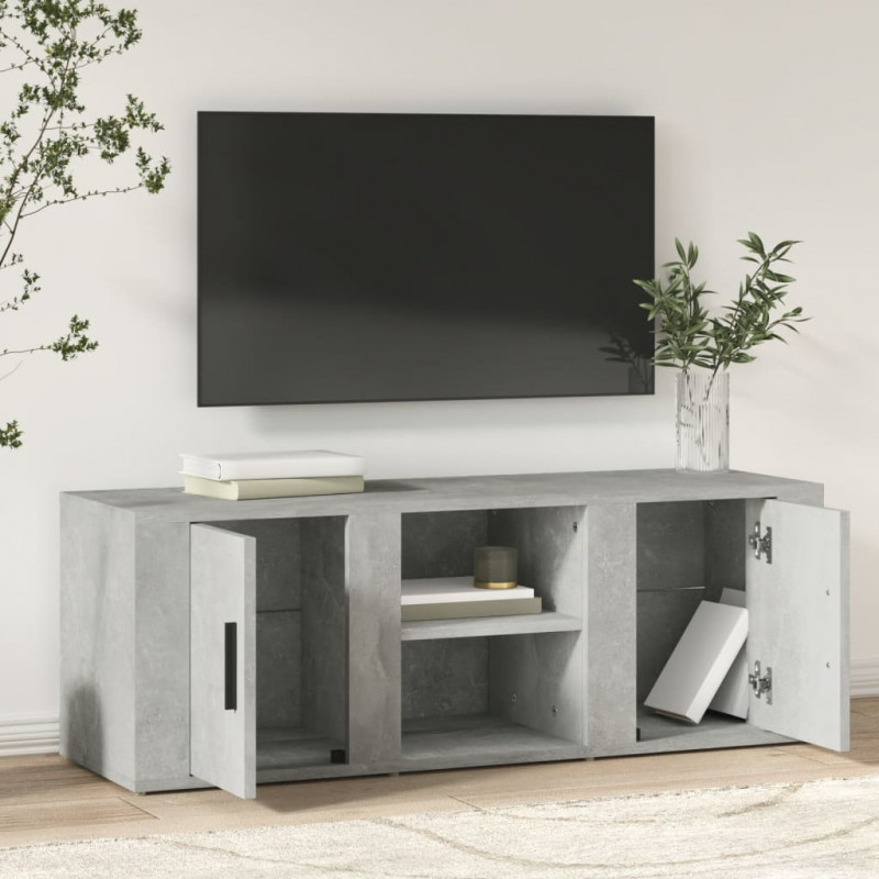 Szafka pod TV, szarość betonu, 100x31,5x35 cm