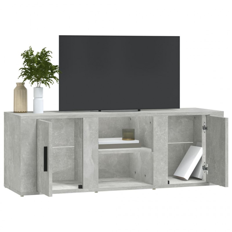 Szafka pod TV, szarość betonu, 100x31,5x35 cm