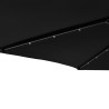Parasol ogrodowy LED, stalowy słupek, czarny, 225x225x212 cm
