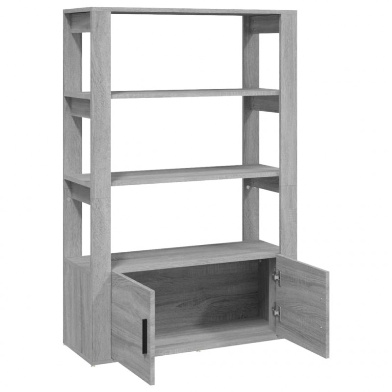 Szafka, szary dąb sonoma, 80x30x119,5cm materiał drewnopochodny