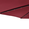 Parasol ogrodowy LED, stalowy słupek, bordowy, 225x225x212 cm
