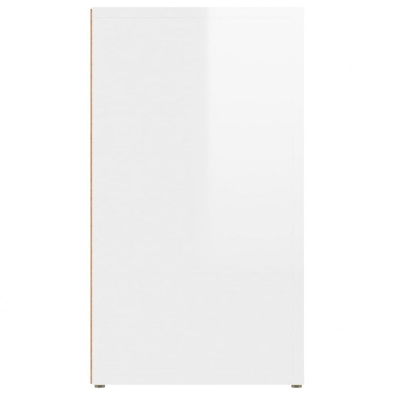Szafka, biała z połyskiem, 80x30x54 cm, materiał drewnopochodny