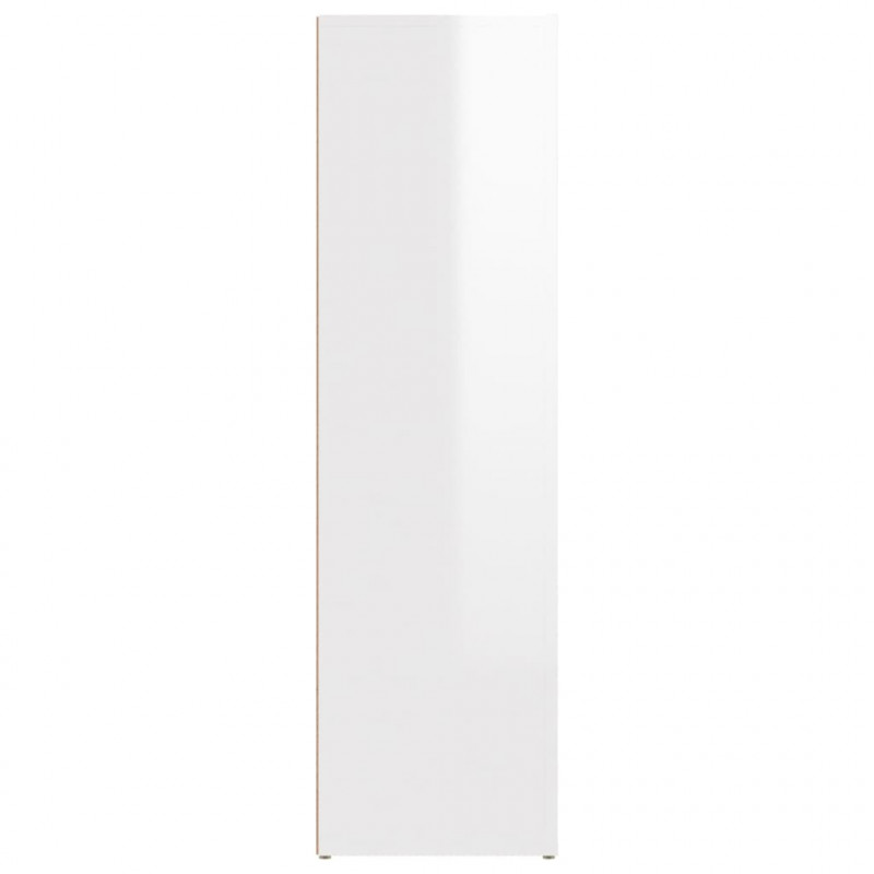 Szafka, biała z połyskiem, 80x30x106cm, materiał drewnopochodny