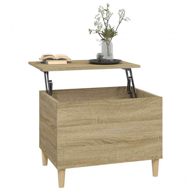 Stolik kawowy, dąb sonoma 60x44,5x45 cm materiał drewnopochodny