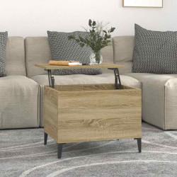 Stolik kawowy, dąb sonoma 60x44,5x45 cm materiał drewnopochodny