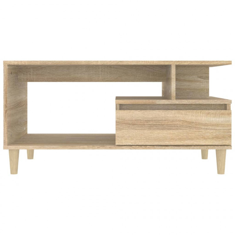 Stolik kawowy, dąb sonoma 90x49x45 cm, materiał drewnopochodny