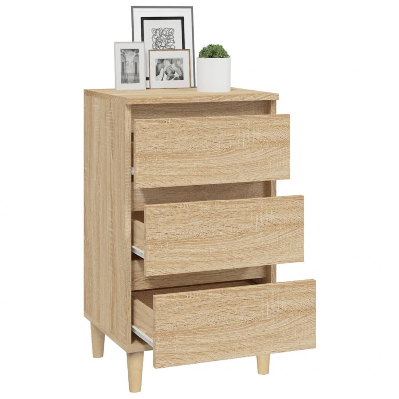 Szafka nocna, dąb sonoma, 40x35x70 cm, materiał drewnopochodny