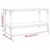 Szafka pod TV, czarna 80x33x41 cm materiał drewnopochodny/ stal