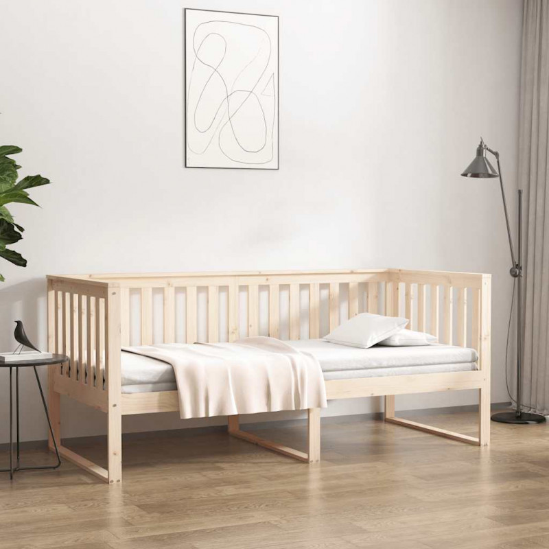 Łóżko dzienne bez materaca 100x200 cm lite drewno sosnowe