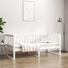 Łóżko dzienne bez materaca białe 100x200 cm lite drewno sosnowe