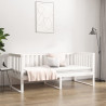 Łóżko dzienne bez materaca białe 100x200 cm lite drewno sosnowe