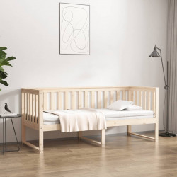 Łóżko dzienne bez materaca 75x190 cm lite drewno sosnowe