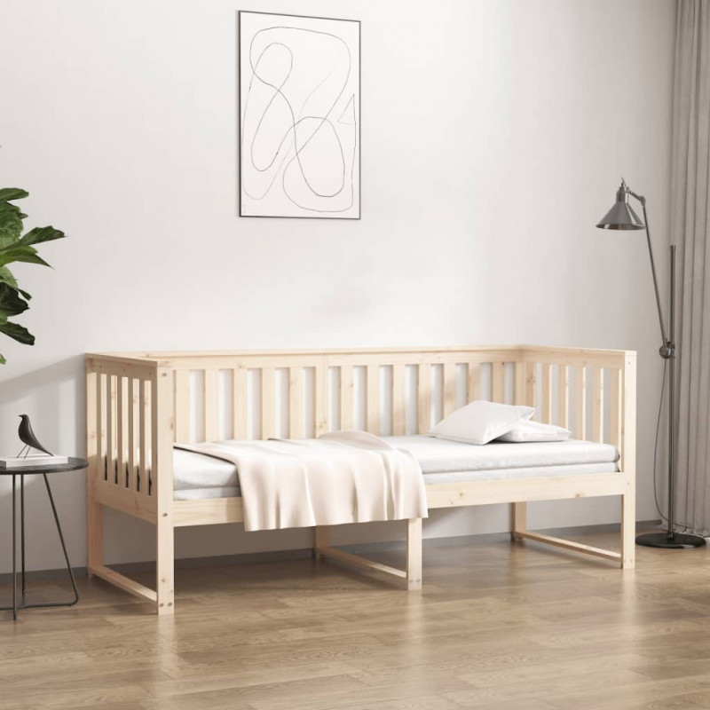 Łóżko dzienne bez materaca 75x190 cm lite drewno sosnowe