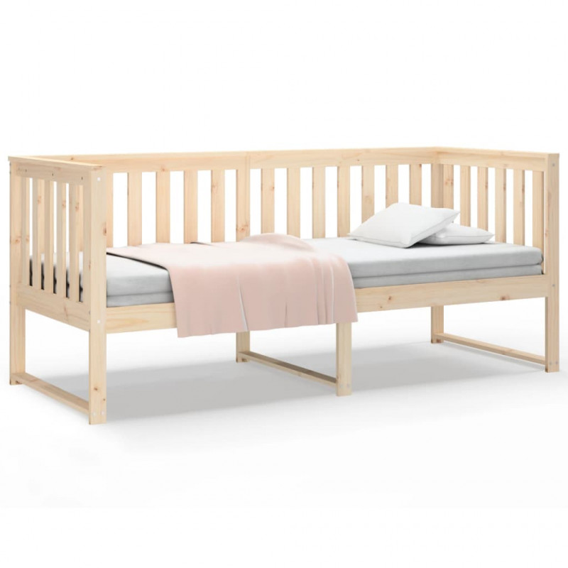Łóżko dzienne bez materaca 75x190 cm lite drewno sosnowe