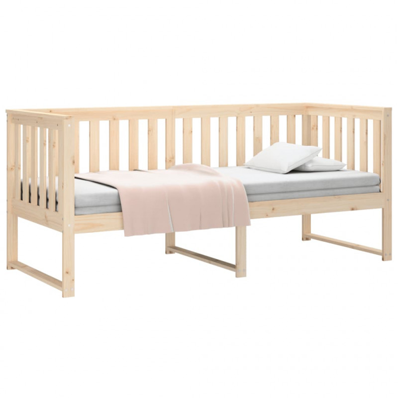 Łóżko dzienne bez materaca 75x190 cm lite drewno sosnowe