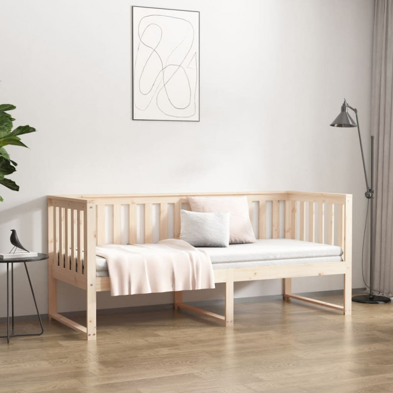 Łóżko dzienne bez materaca 75x190 cm lite drewno sosnowe