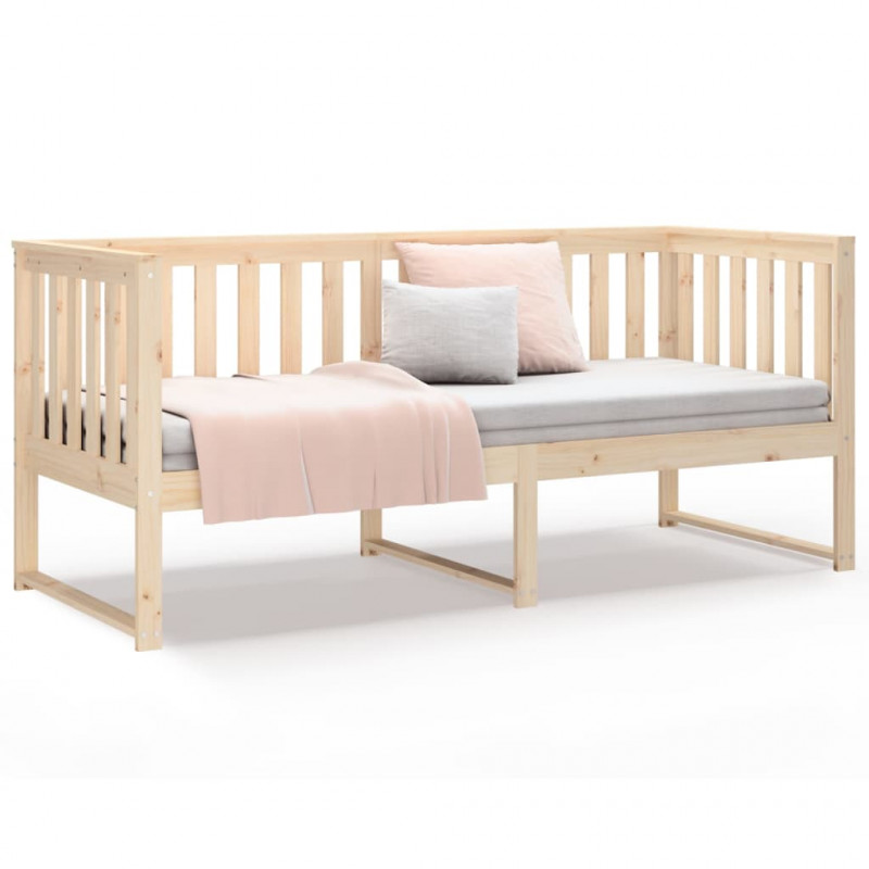 Łóżko dzienne bez materaca 75x190 cm lite drewno sosnowe
