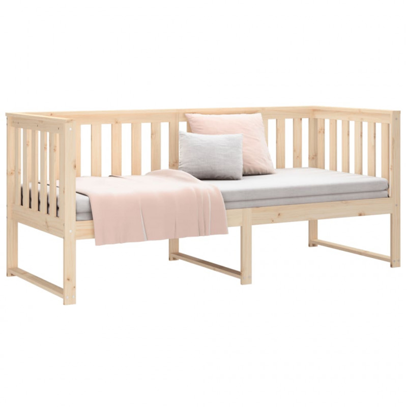 Łóżko dzienne bez materaca 75x190 cm lite drewno sosnowe