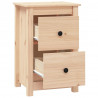 Szafka nocna, 40x35x61,5 cm, lite drewno sosnowe