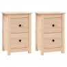 Szafki nocne, 2 szt., 40x35x61,5 cm, lite drewno sosnowe