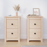 Szafki nocne, 2 szt., 40x35x61,5 cm, lite drewno sosnowe