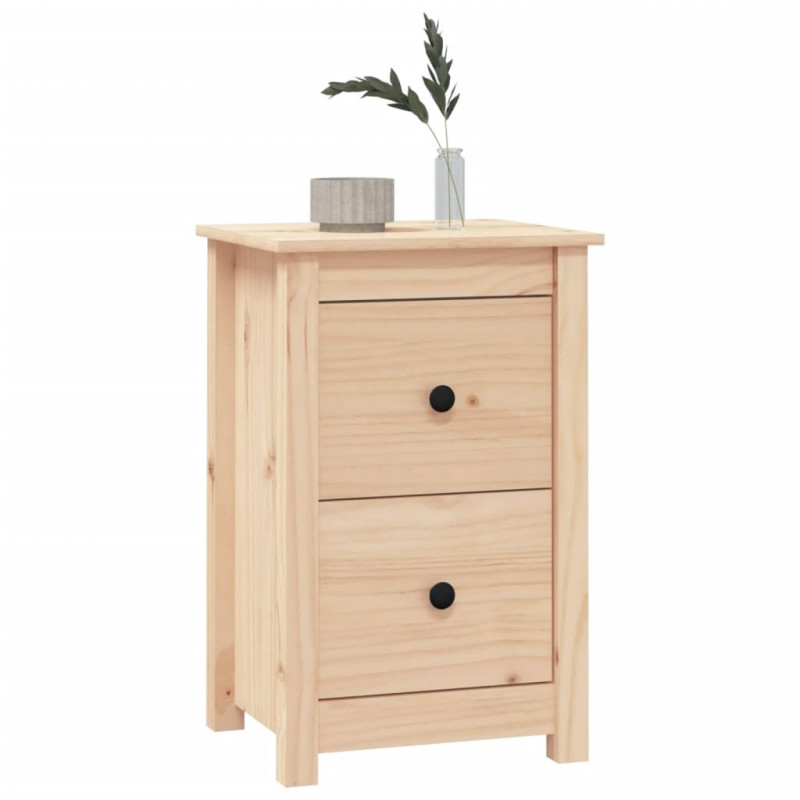 Szafki nocne, 2 szt., 40x35x61,5 cm, lite drewno sosnowe