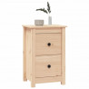 Szafki nocne, 2 szt., 40x35x61,5 cm, lite drewno sosnowe