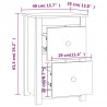 Szafki nocne, 2 szt., 40x35x61,5 cm, lite drewno sosnowe