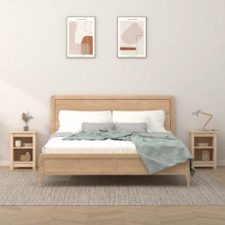 Szafki nocne, 2 szt., 40x35x55 cm, lite drewno sosnowe