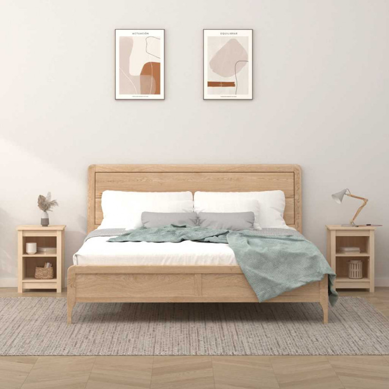 Szafki nocne, 2 szt., 40x35x55 cm, lite drewno sosnowe
