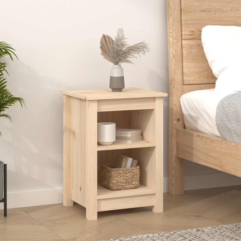Szafki nocne, 2 szt., 40x35x55 cm, lite drewno sosnowe