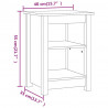 Szafki nocne, 2 szt., 40x35x55 cm, lite drewno sosnowe