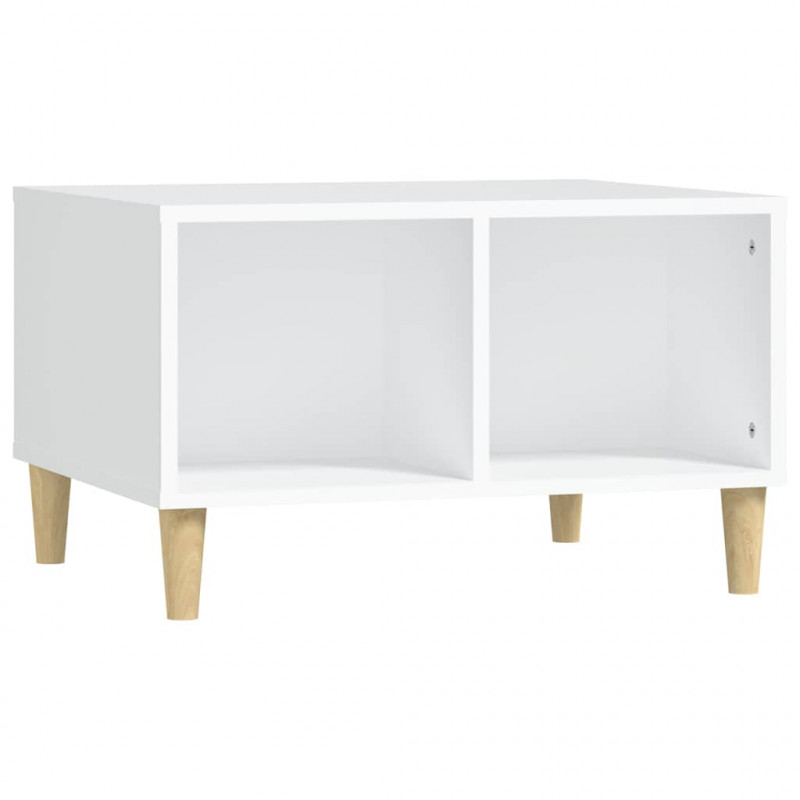 Stolik kawowy, biały 60x50x36,5 cm, materiał drewnopochodny