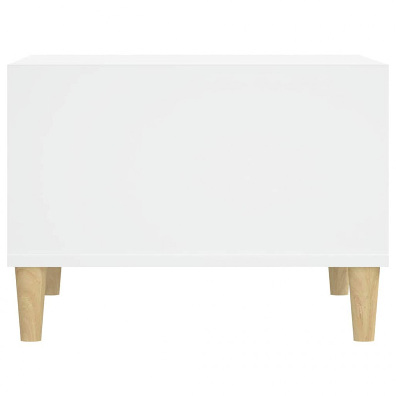 Stolik kawowy, biały 60x50x36,5 cm, materiał drewnopochodny