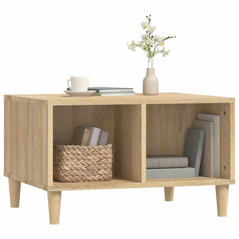 Stolik kawowy, dąb sonoma 60x50x36,5 cm materiał drewnopochodny