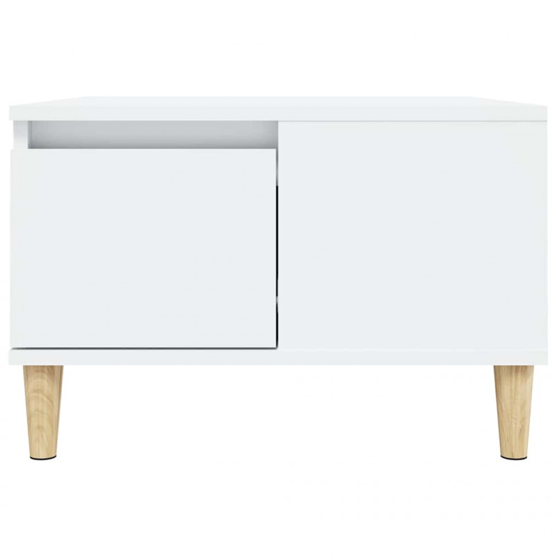 Stolik kawowy, biały 55x55x36,5 cm, materiał drewnopochodny