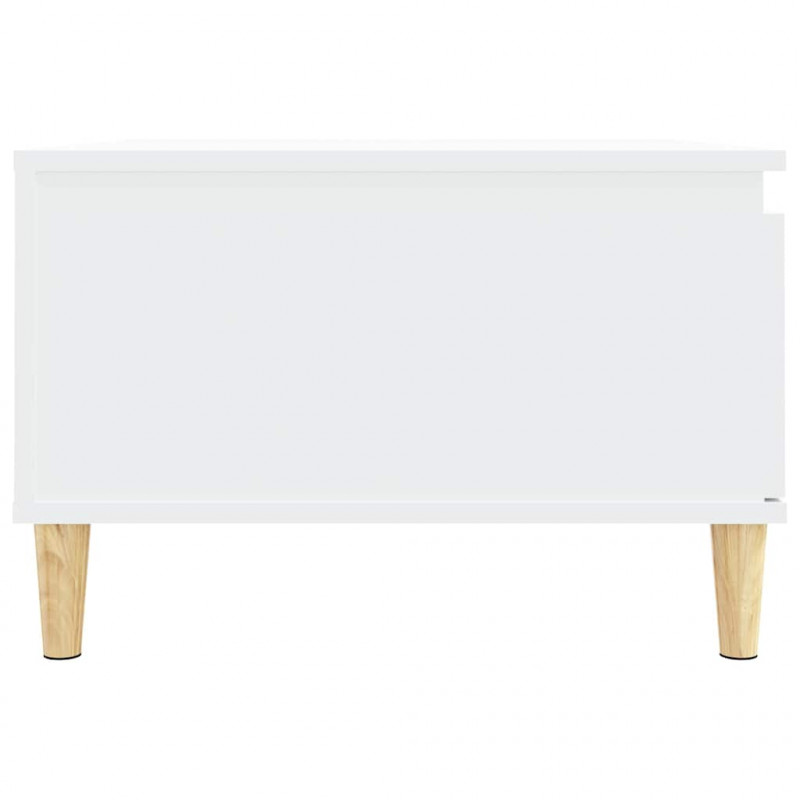 Stolik kawowy, biały 55x55x36,5 cm, materiał drewnopochodny