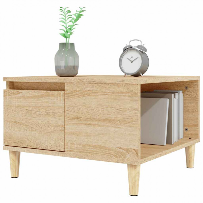 Stolik kawowy, dąb sonoma 55x55x36,5 cm materiał drewnopochodny